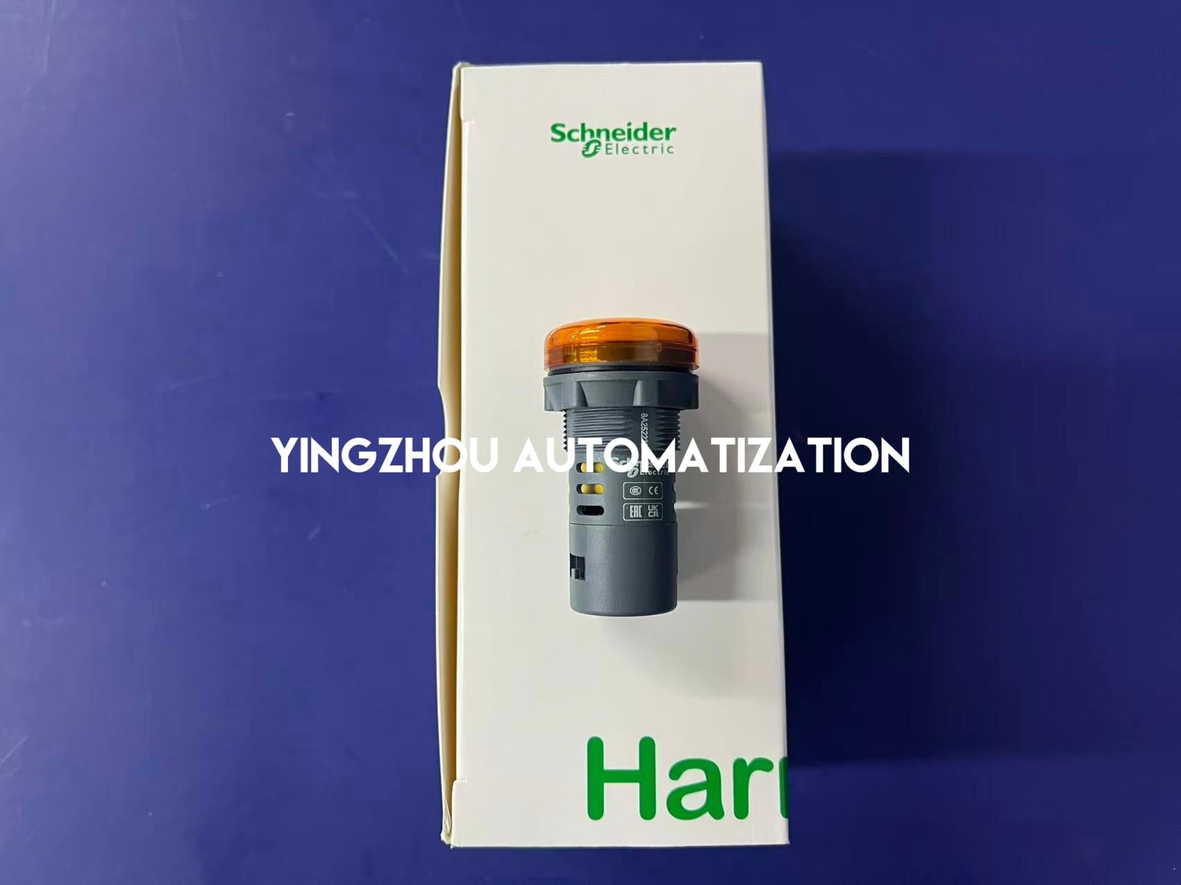 Schneider Easy Harmony XA2 Series Round Pilot Light XA2EVM5LC Orange Integral LED 220VAC Screw Clamp Terminals-YingZhou Automatization
