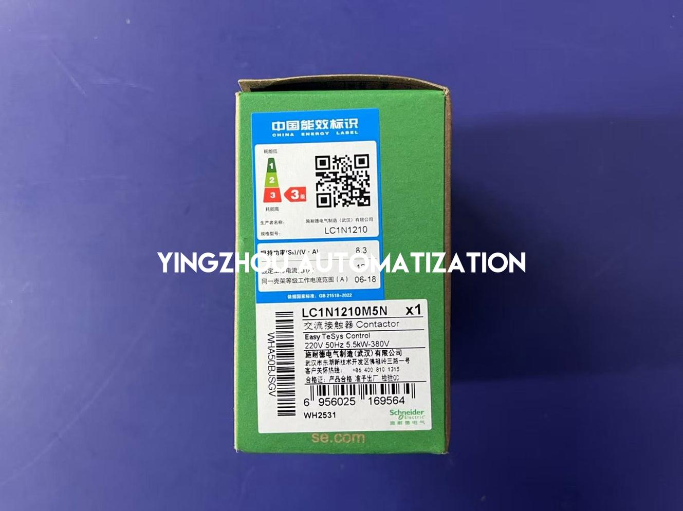 Schneider Easy TeSys Series Contactor LC1N1210M5N Easy TeSys Control 3P(3NO) 12A 220V 50Hz 5.5kW 380V 1NO auxiliary contact-YingZhou Automatization