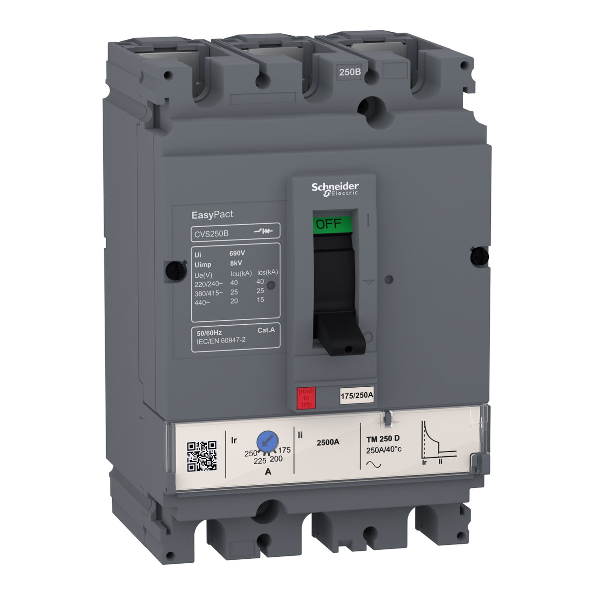 Schneider EasyPact CVS160B Circuit Breaker Frame | 160A 25kA | 3P / 4P Compatible | Brand New Original-YingZhou Automatization