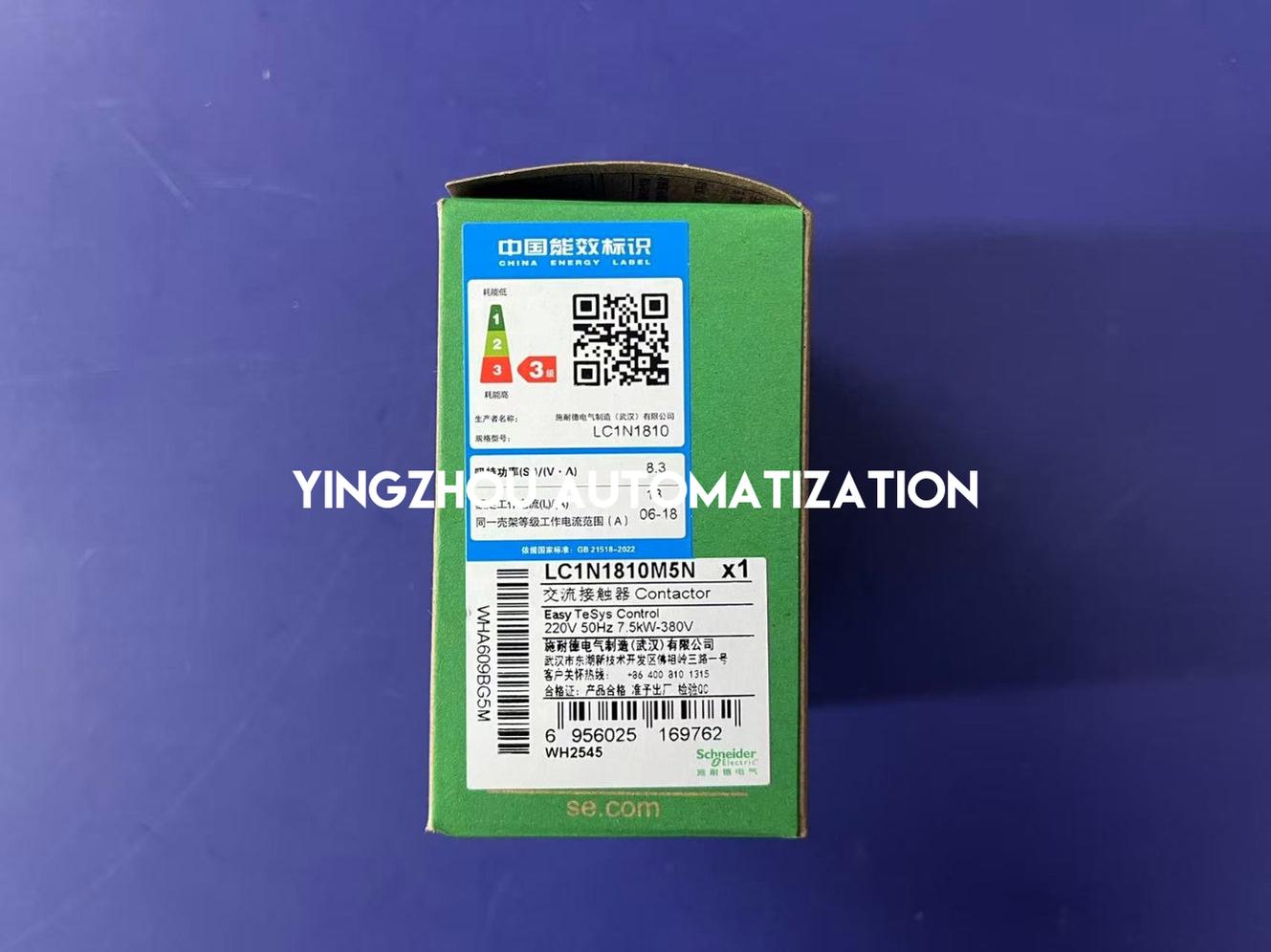 Schneider EasyPact LC1N1810M5N Contactor | 18A, 3-Pole, 1NO, 220V AC Coil, Industrial Control | Brand New Original-YingZhou Automatization