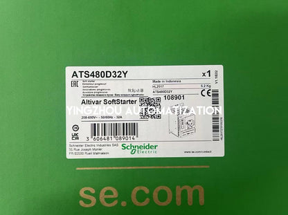 Schneider Electric ATS480D32Y Altistart 480 Soft Starter | 32A, 208-690V AC, Advanced Motor Protection-YingZhou Automatization