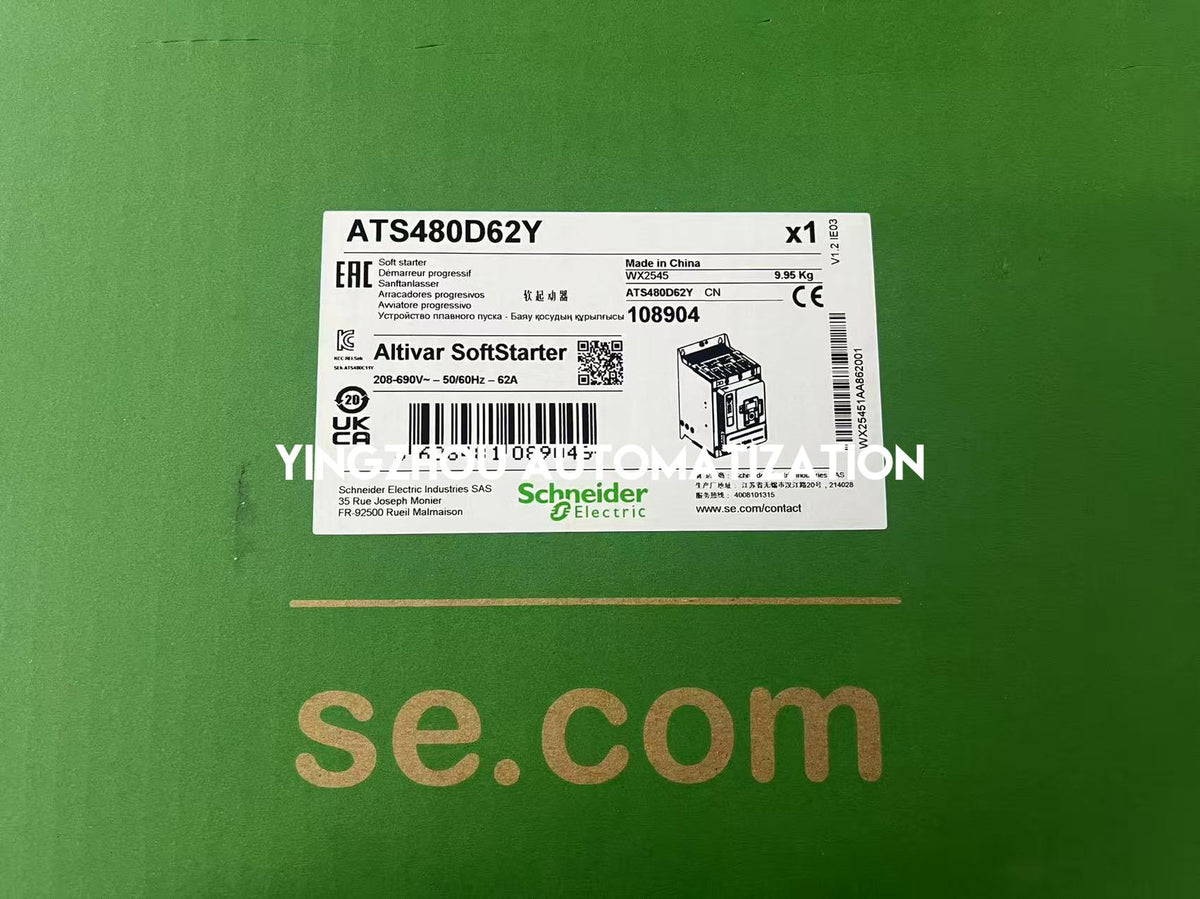Schneider Electric ATS480D62Y Altivar ATS480 62A 208-690V 30kW 400V Normal Duty Soft Starter-YingZhou Automatization