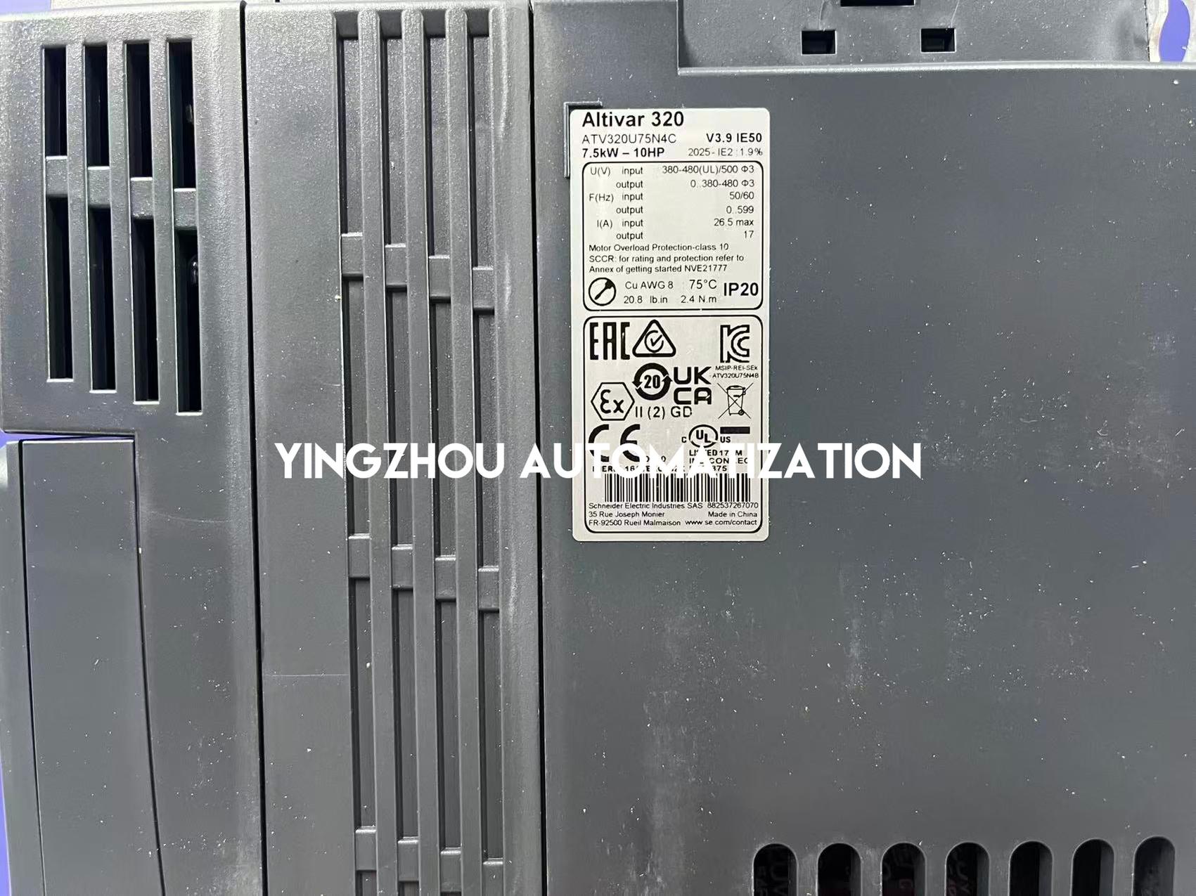 Schneider Electric ATV320U75N4C Altivar Machine VFD | 7.5kW, 10HP, 380-500V, 3-Phase Compact Drive-YingZhou Automatization
