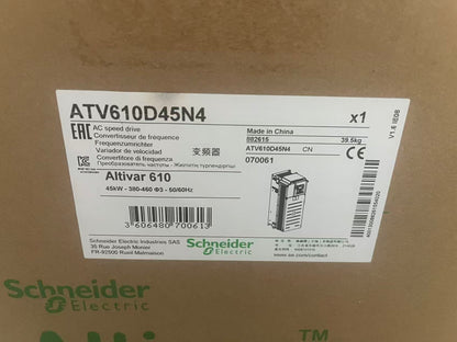 Schneider Electric ATV610D45N4 | Altivar 610 AC Drive | 45 kW 60 HP | 3-Phase 380V-460V Input | Industrial VFD Variable Frequency Inverter | Brand New Original-YingZhou Automatization