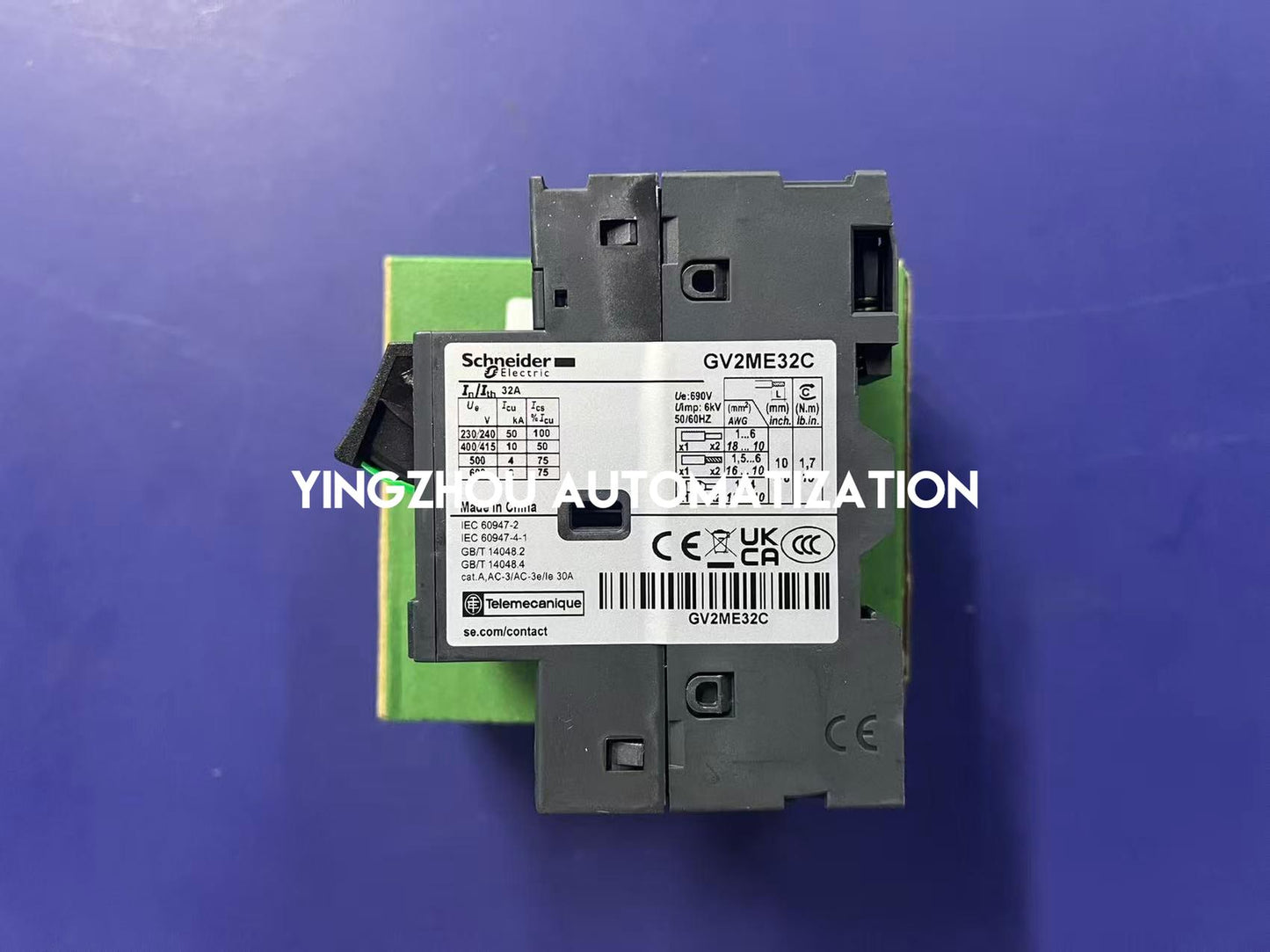 Schneider Electric GV2ME32C Motor Circuit Breaker | TeSys GV2, 24-32A, Thermal-Magnetic, Manual Starter, Brand New Original-YingZhou Automatization