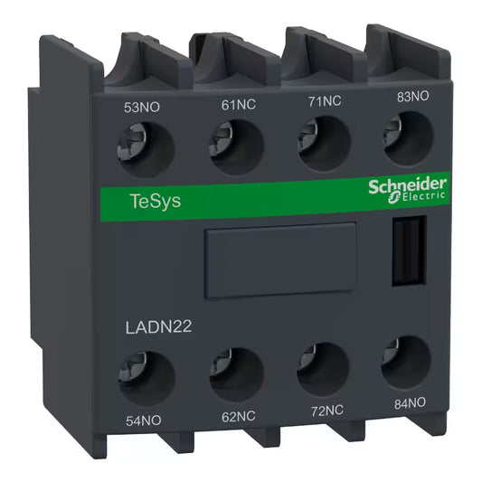 Schneider Electric LADN22 TeSys Deca Auxiliary Contact Block | 2NO + 2NC, Front Mount-YingZhou Automatization