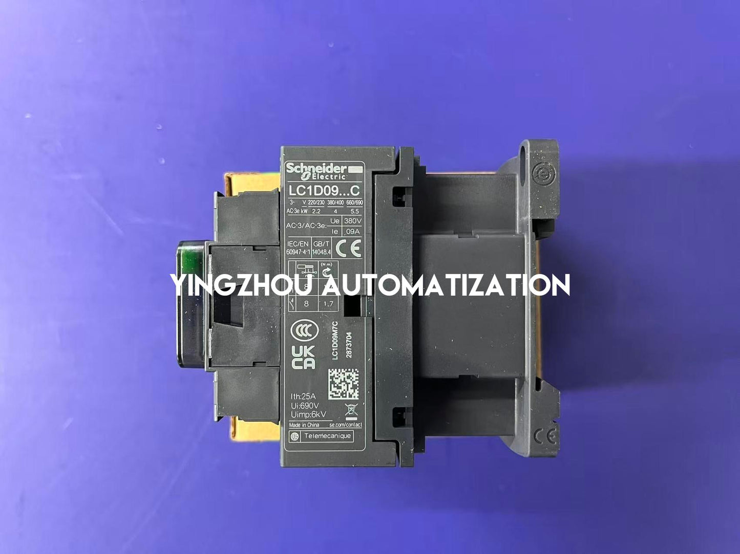 Schneider Electric LC1D09M7C TeSys Deca Contactor | 3P, 9A, 220V AC Coil, 4kW, 1NO+1NC-YingZhou Automatization