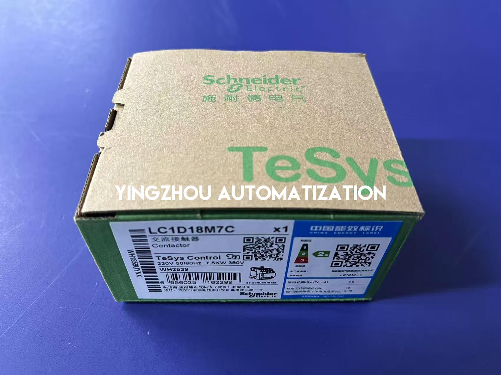 Schneider Electric LC1D18M7C TeSys Deca Contactor | 3P, 18A, 220V AC Coil, 7.5kW, 1NO+1NC-YingZhou Automatization