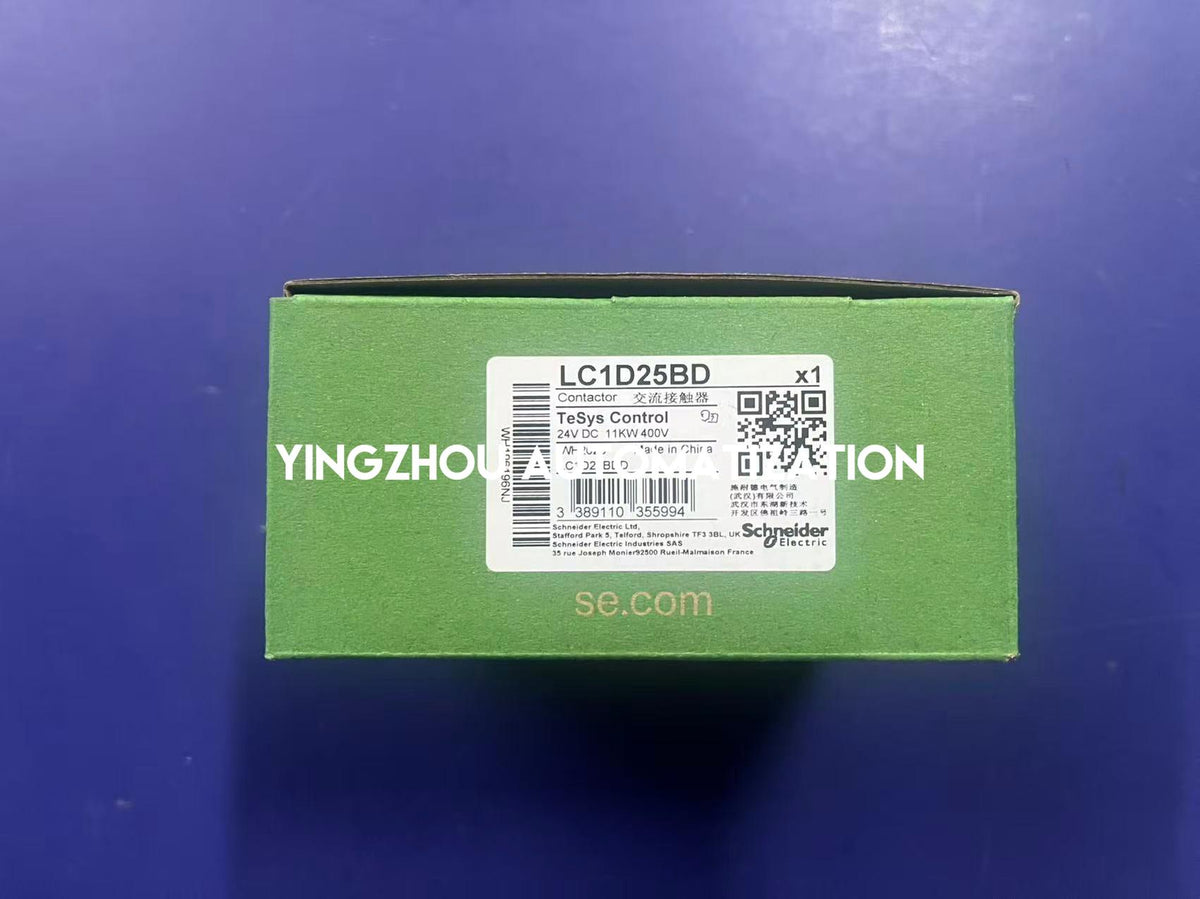 Schneider Electric LC1D25BD TeSys Deca 25A 3P 24V DC Coil Contactor 11kW-YingZhou Automatization