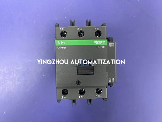 Schneider Electric LC1D80M7 TeSys Deca Contactor | 3P, AC-3 80A, 220V AC Coil, 37kW-YingZhou Automatization