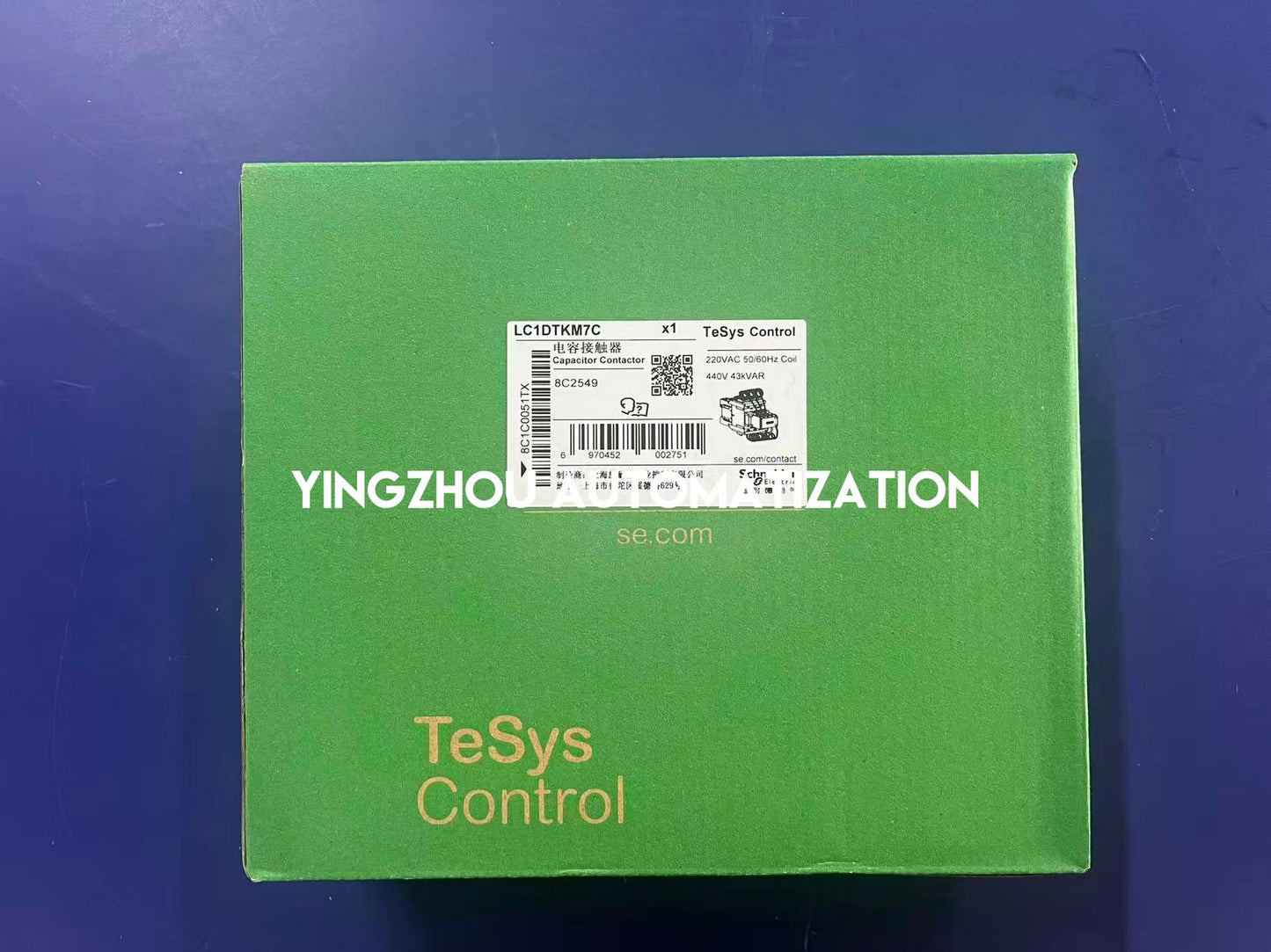 Schneider Electric LC1DTKM7C TeSys Deca Capacitor Contactor | 20...25 kVAR, 220V AC Coil, 50/60Hz-YingZhou Automatization