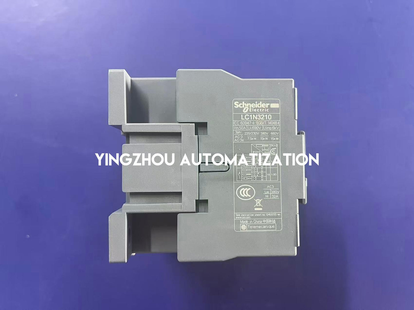 Schneider Electric LC1N3210M7N Easy TeSys TVS Contactor | 3-Pole, 32A (AC-3), 220V AC Coil, 50/60Hz, 1NO Auxiliary-YingZhou Automatization