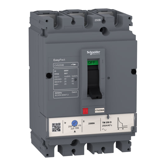 Schneider Electric LV516303 EasyPact CVS160F MCCB | 3P3D, 160A, 36kA, TMD Trip Unit-YingZhou Automatization