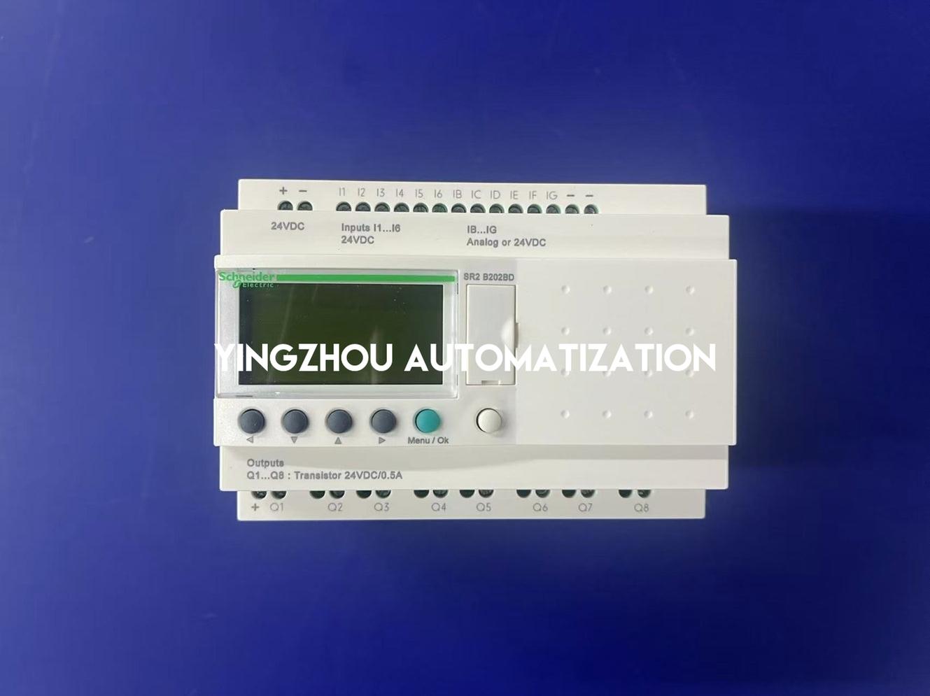Schneider Electric SR2B202BD Zelio Logic Smart Relay | 20 I/O, 24V DC, with Clock & Display-YingZhou Automatization