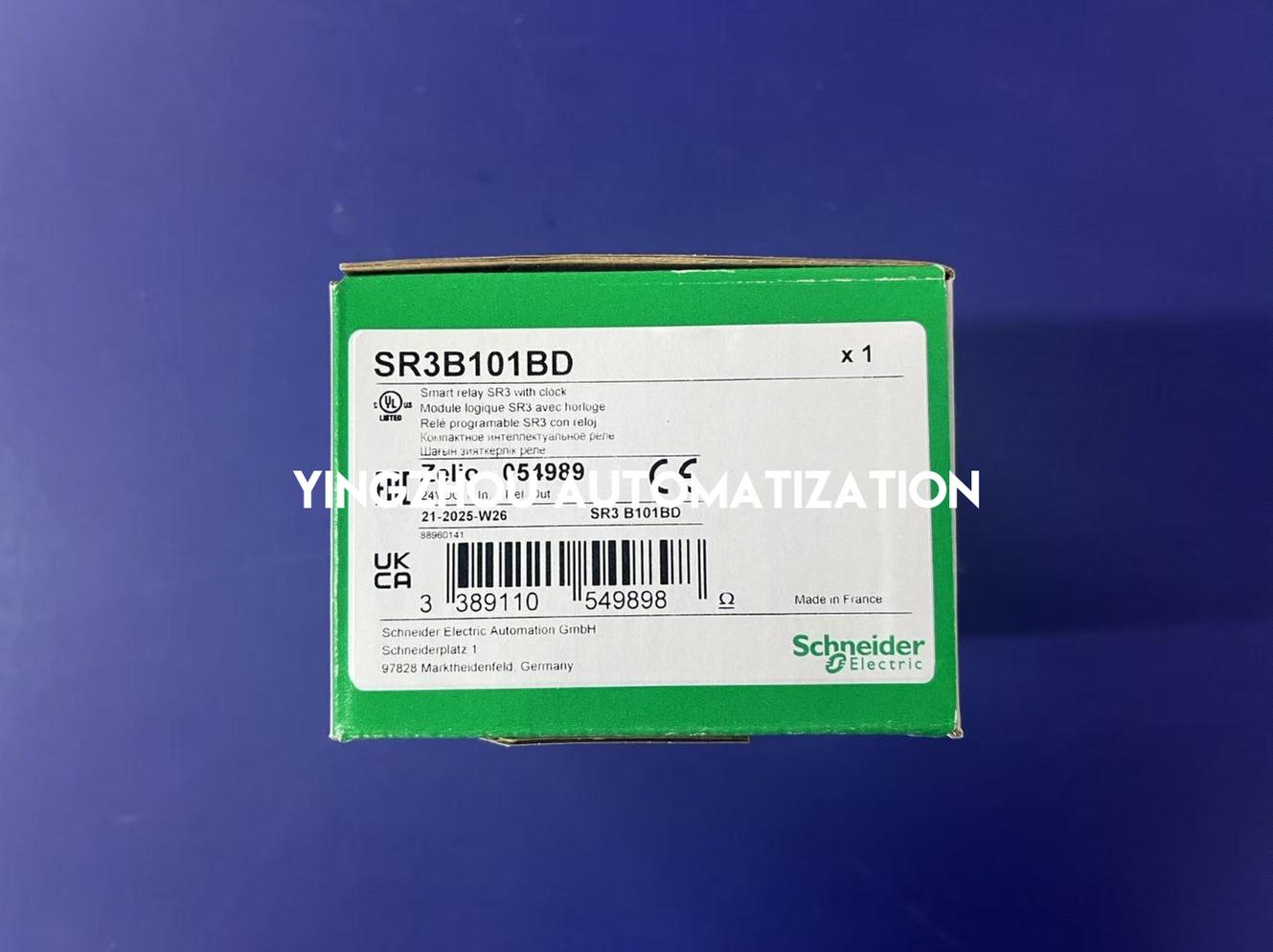 Schneider Electric SR3B101BD Zelio Logic Modular Smart Relay | 10 I/O, 24V DC, with Clock & Display-YingZhou Automatization