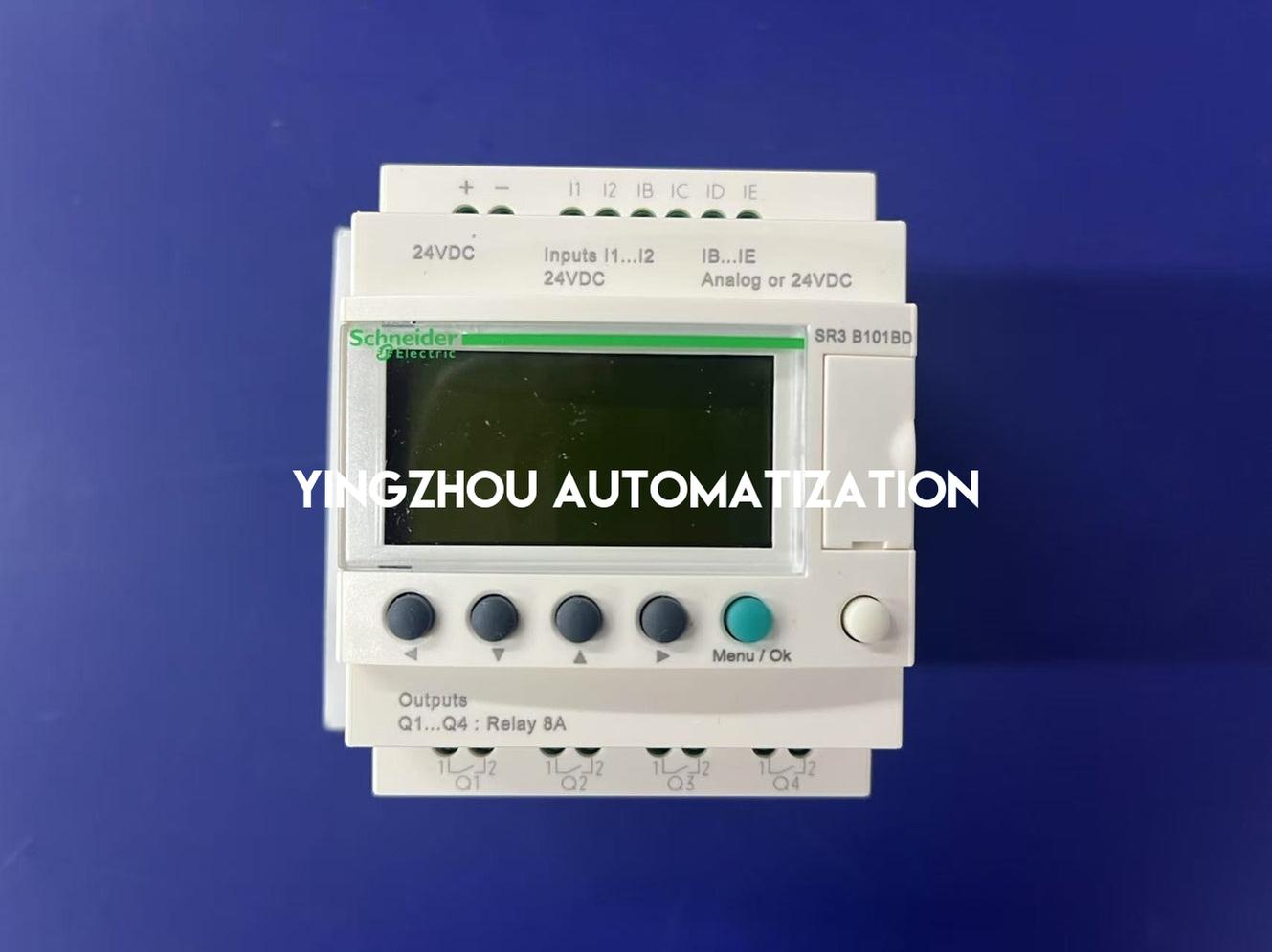 Schneider Electric SR3B101BD Zelio Logic Modular Smart Relay | 10 I/O, 24V DC, with Clock & Display-YingZhou Automatization