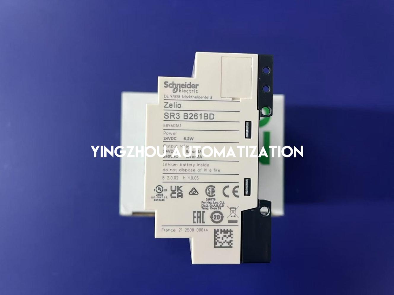 Schneider Electric SR3B261BD Zelio Logic Smart Relay | 26 I/O, 24V DC, with Clock & Display-YingZhou Automatization