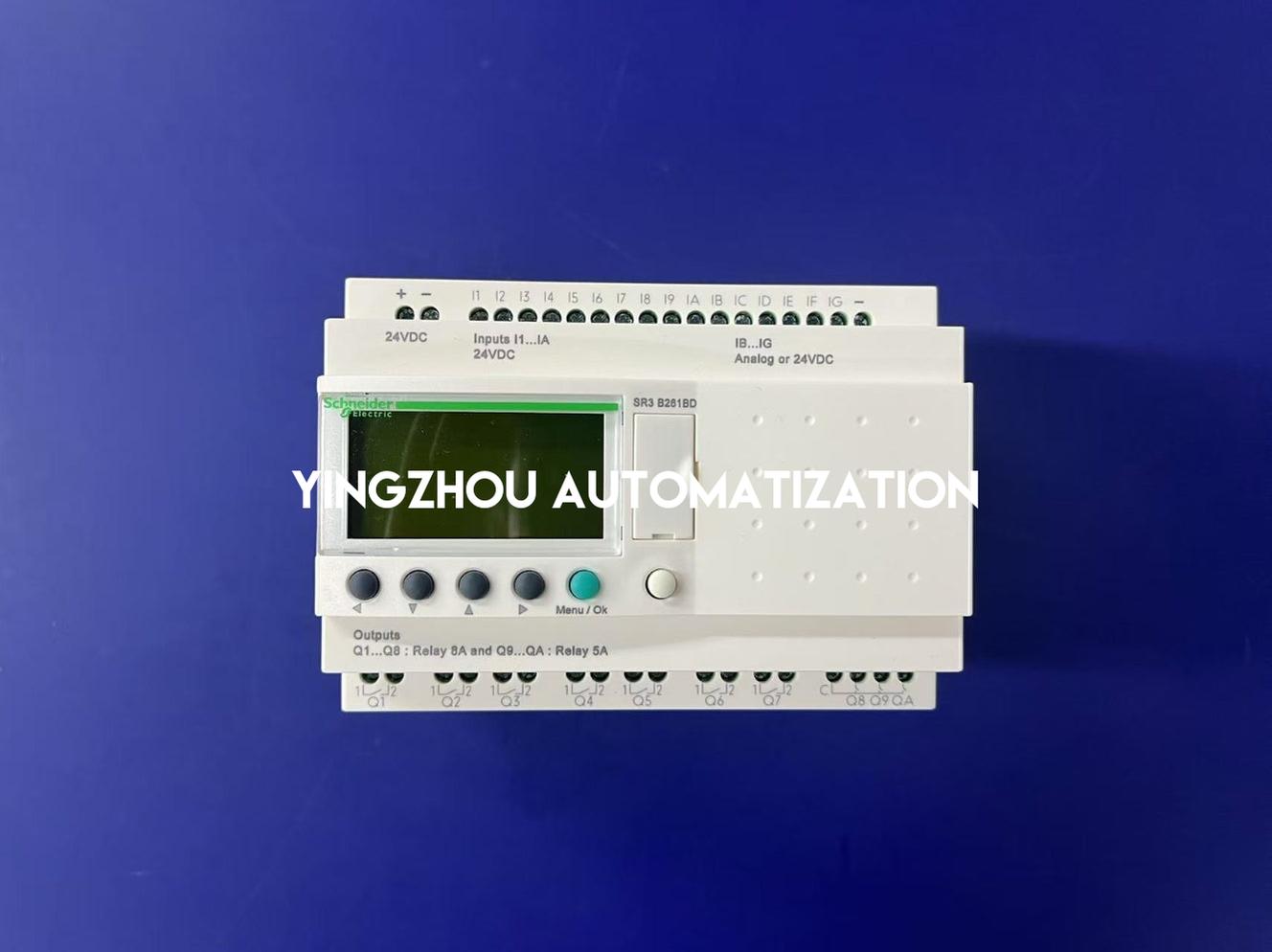 Schneider Electric SR3B261BD Zelio Logic Smart Relay | 26 I/O, 24V DC, with Clock & Display-YingZhou Automatization
