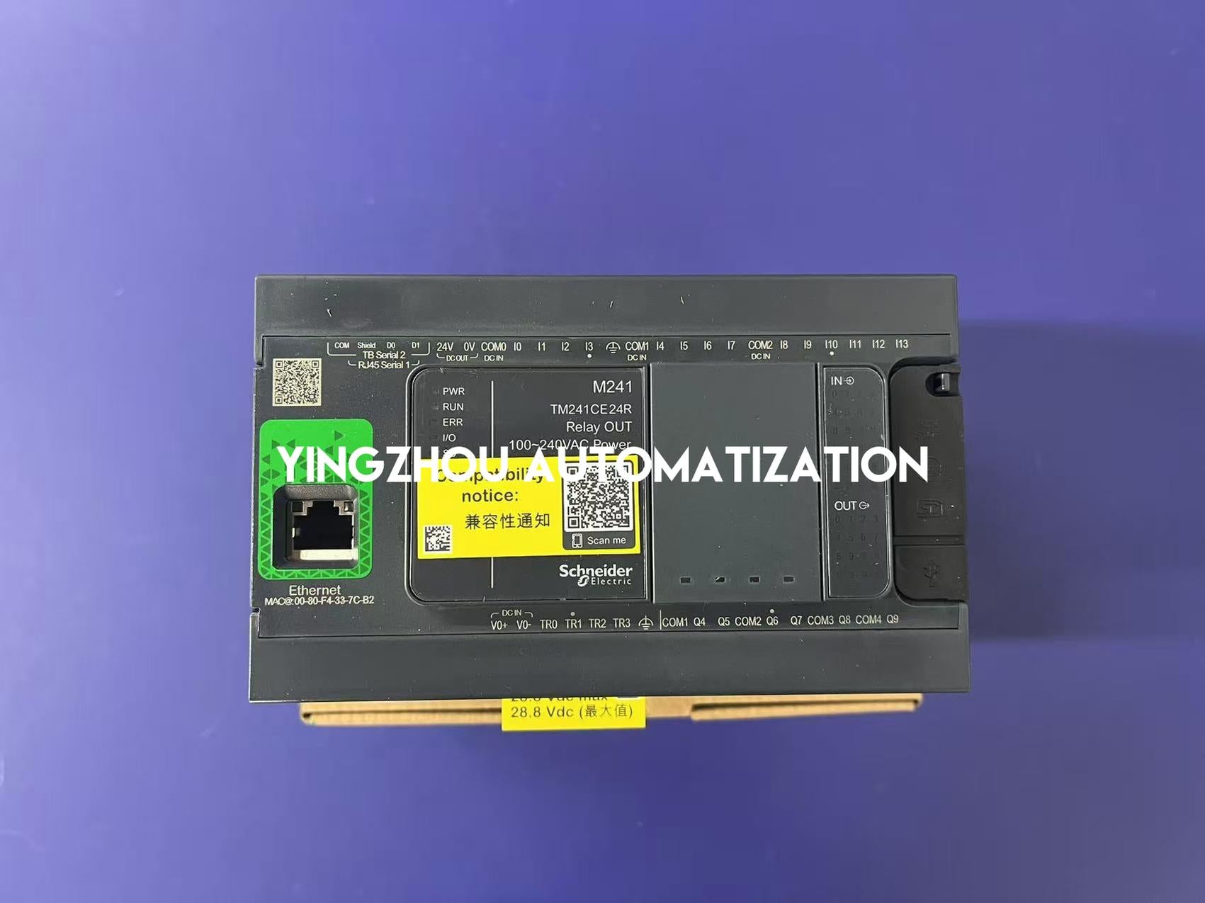Schneider Electric TM241CE24R Modicon M241 PLC | 24 I/O, 100-240V AC, Relay Outputs, Ethernet-YingZhou Automatization
