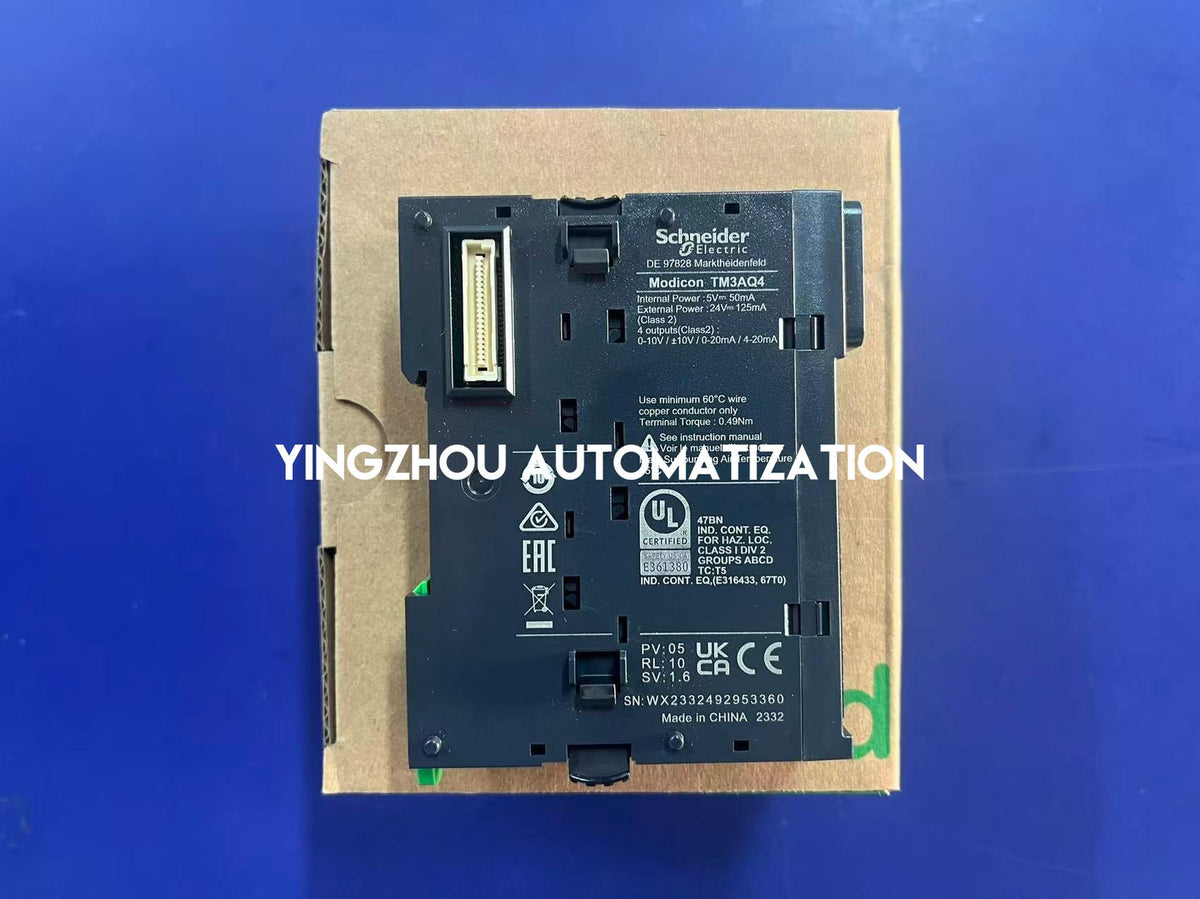 Schneider Electric TM3AQ4 Modicon TM3 4-Channel 24VDC Analog Output Module 0-10V 4-20mA-YingZhou Automatization