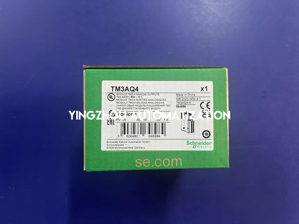 Schneider Electric TM3AQ4 Modicon TM3 4-Channel 24VDC Analog Output Module 0-10V 4-20mA-YingZhou Automatization