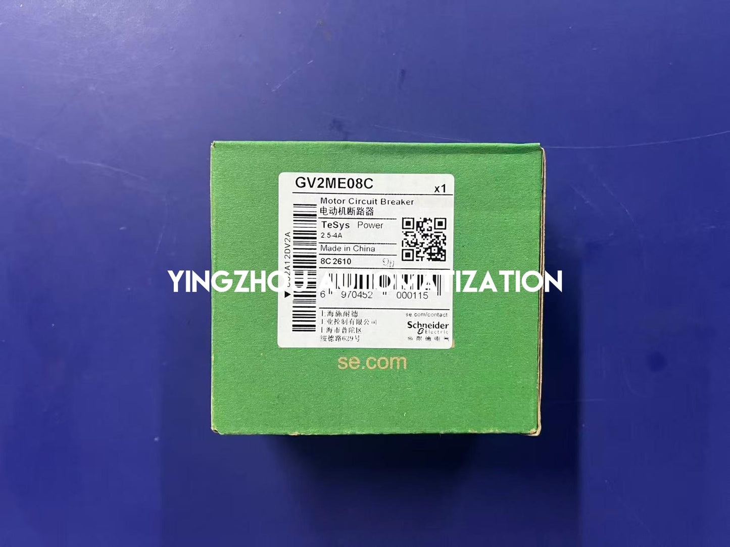 Schneider GV2ME08C | TeSys GV2 Motor Circuit Breaker | 2.5-4A Thermal-Magnetic Protector | Push Button Control | Brand New Original-YingZhou Automatization