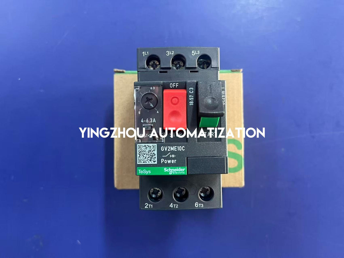 Schneider GV2ME10C TeSys Deca 3P 4-6.3A Thermal-Magnetic Motor Circuit Breaker-YingZhou Automatization