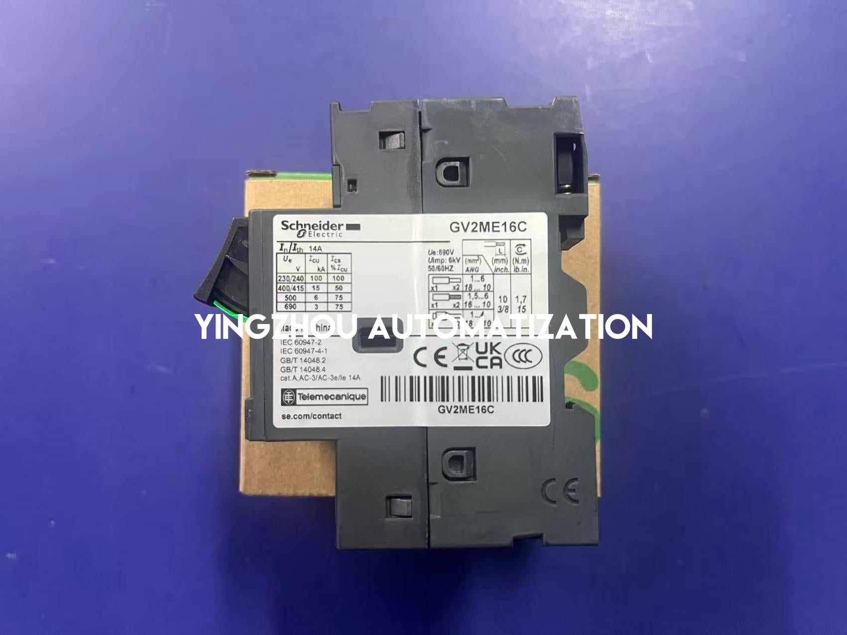 Schneider GV2ME16C Motor Circuit Breaker | TeSys GV2 Manual Starter 9-14A 690V | Brand New Original-YingZhou Automatization