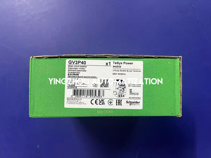 Schneider GV3P40 | TeSys GV3 Motor Circuit Breaker | 30-40A Rotary Handle MPCB | EverLink Terminal | Brand New Original-YingZhou Automatization