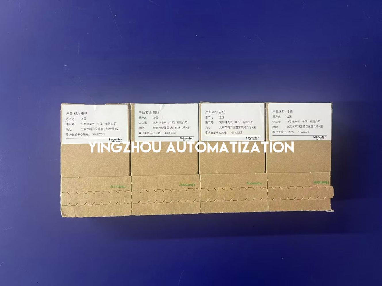 Schneider Harmony XB4 Series Head for illuminated push button ZB4BA38, metal, green flush, 22mm, universal LED, for insertion legend-YingZhou Automatization