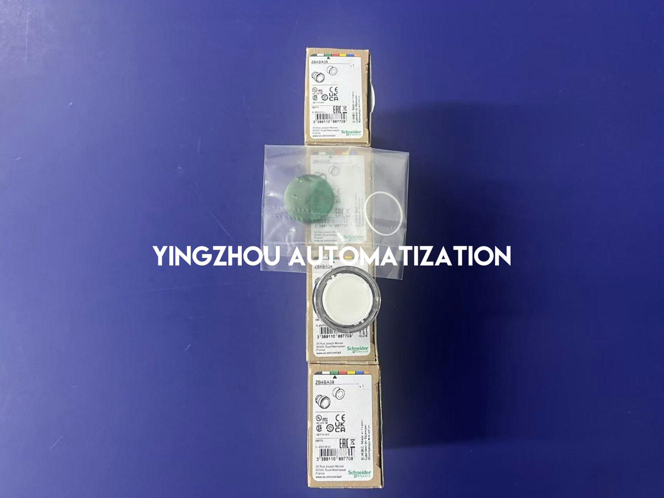 Schneider Harmony XB4 ZB4BA38 Pushbutton Head | Flush, Green, Spring Return | Brand New Original-YingZhou Automatization