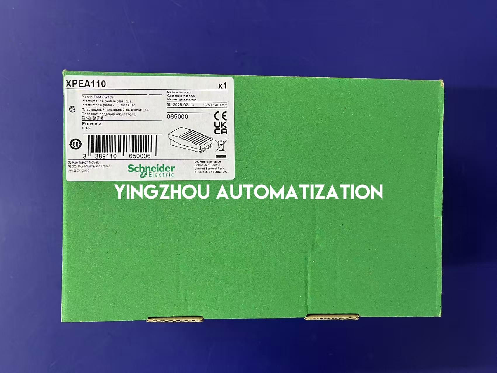 Schneider Harmony XPE Series Single foot switch XPEA110 plastic, black, without cover, 1 NO + 1 NC-YingZhou Automatization