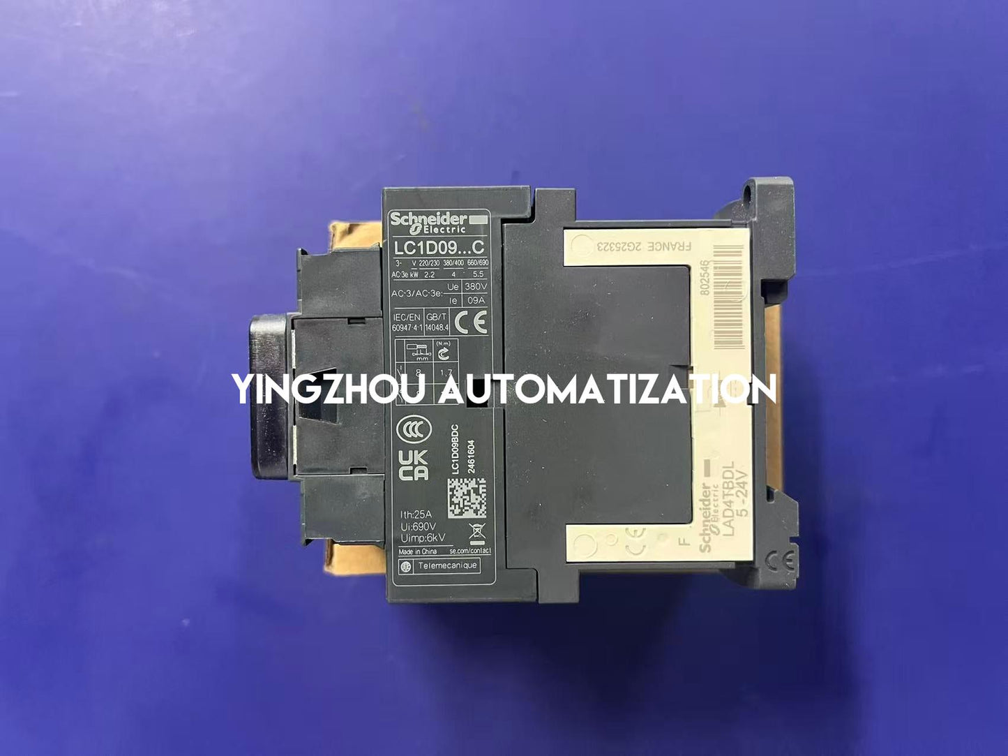 Schneider LC1D09BDC | TeSys D AC Contactor | 9A AC-3 4kW | 24V DC Low Consumption Coil 3-Pole | Brand New Original-YingZhou Automatization