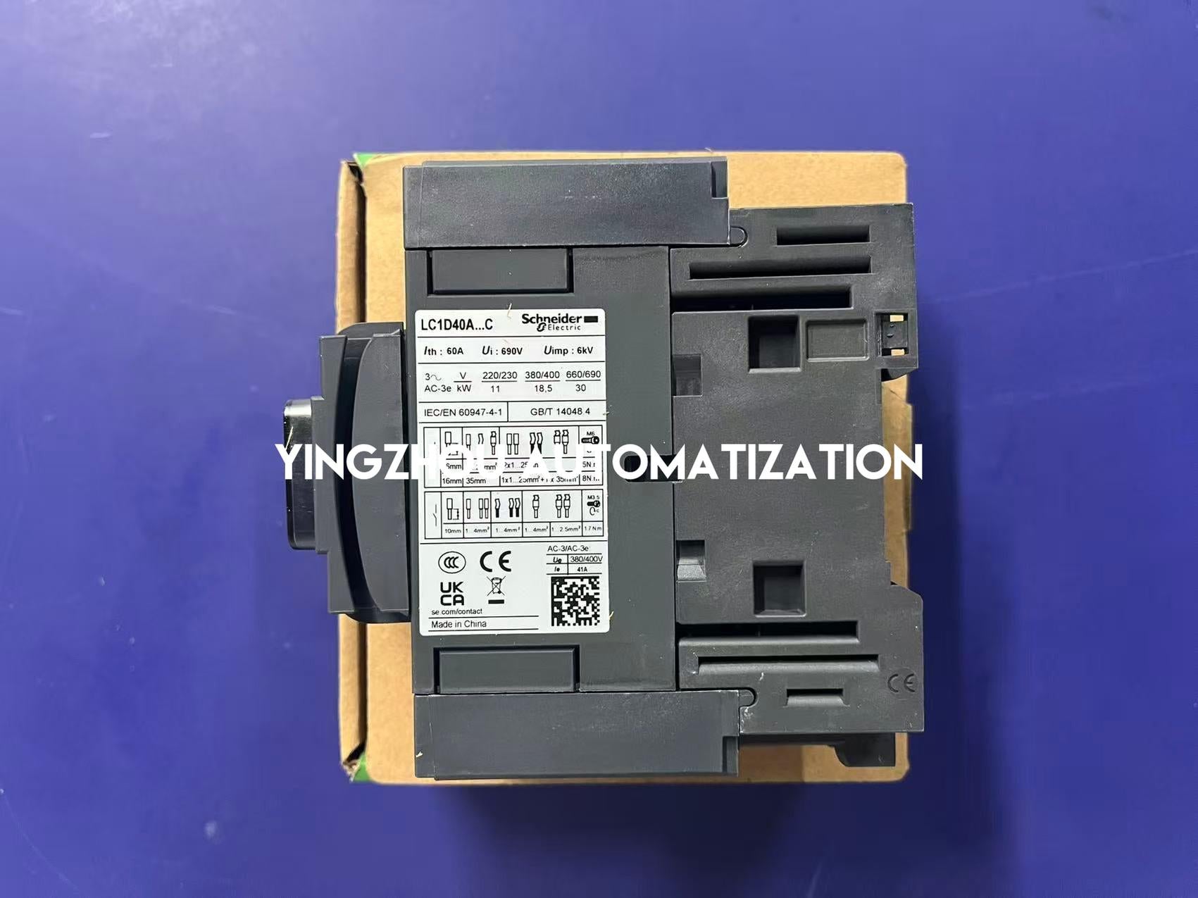 Schneider LC1D40ABDC | TeSys Deca AC Contactor | 40A AC-3 18.5kW | 24V DC Low Consumption Coil 3-Pole EverLink | Brand New Original-YingZhou Automatization