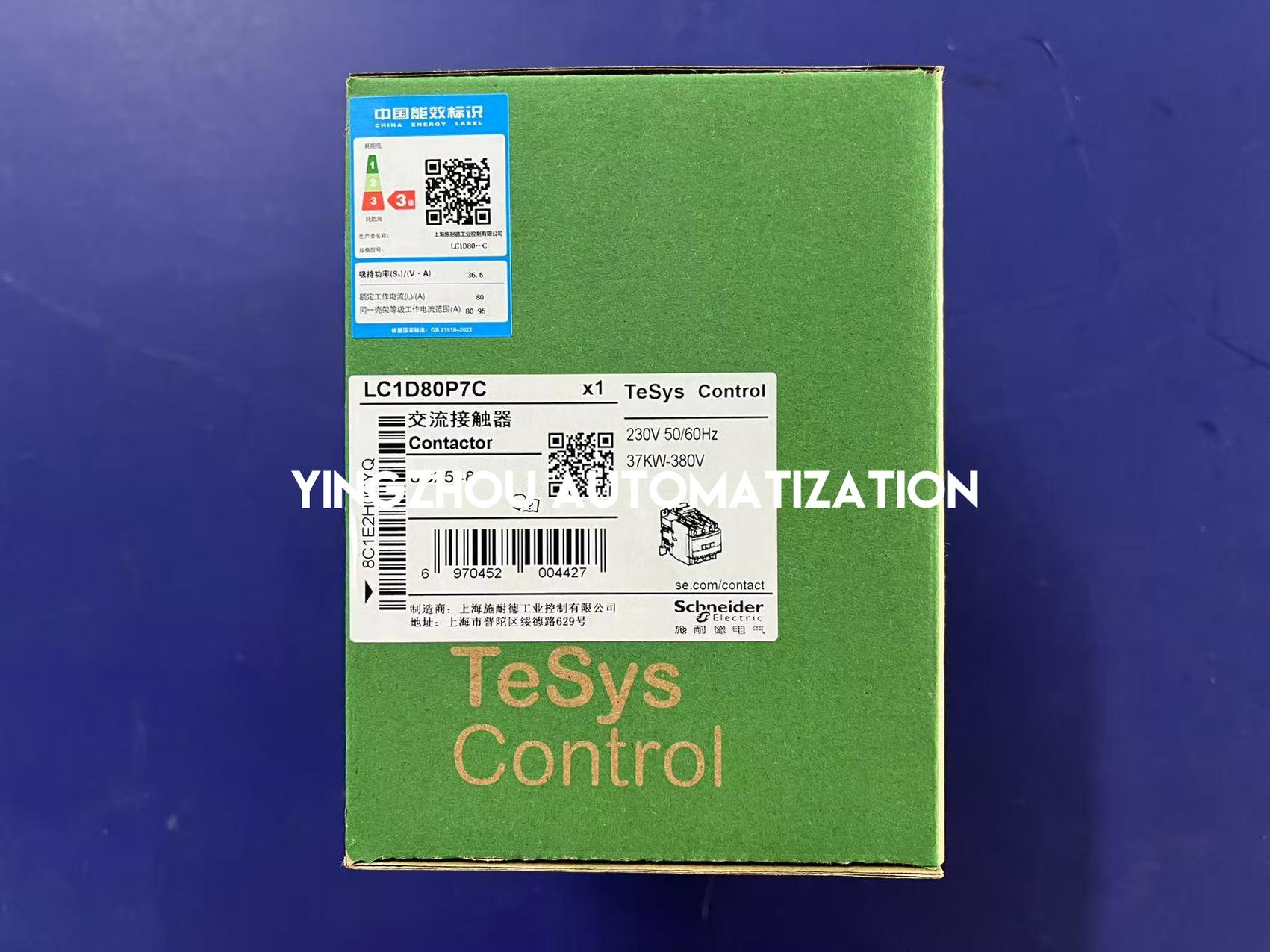 Schneider LC1D80P7C TeSys D Contactor | 3-Pole, 80A, 230V AC Coil, Industrial Control | Brand New Original-YingZhou Automatization