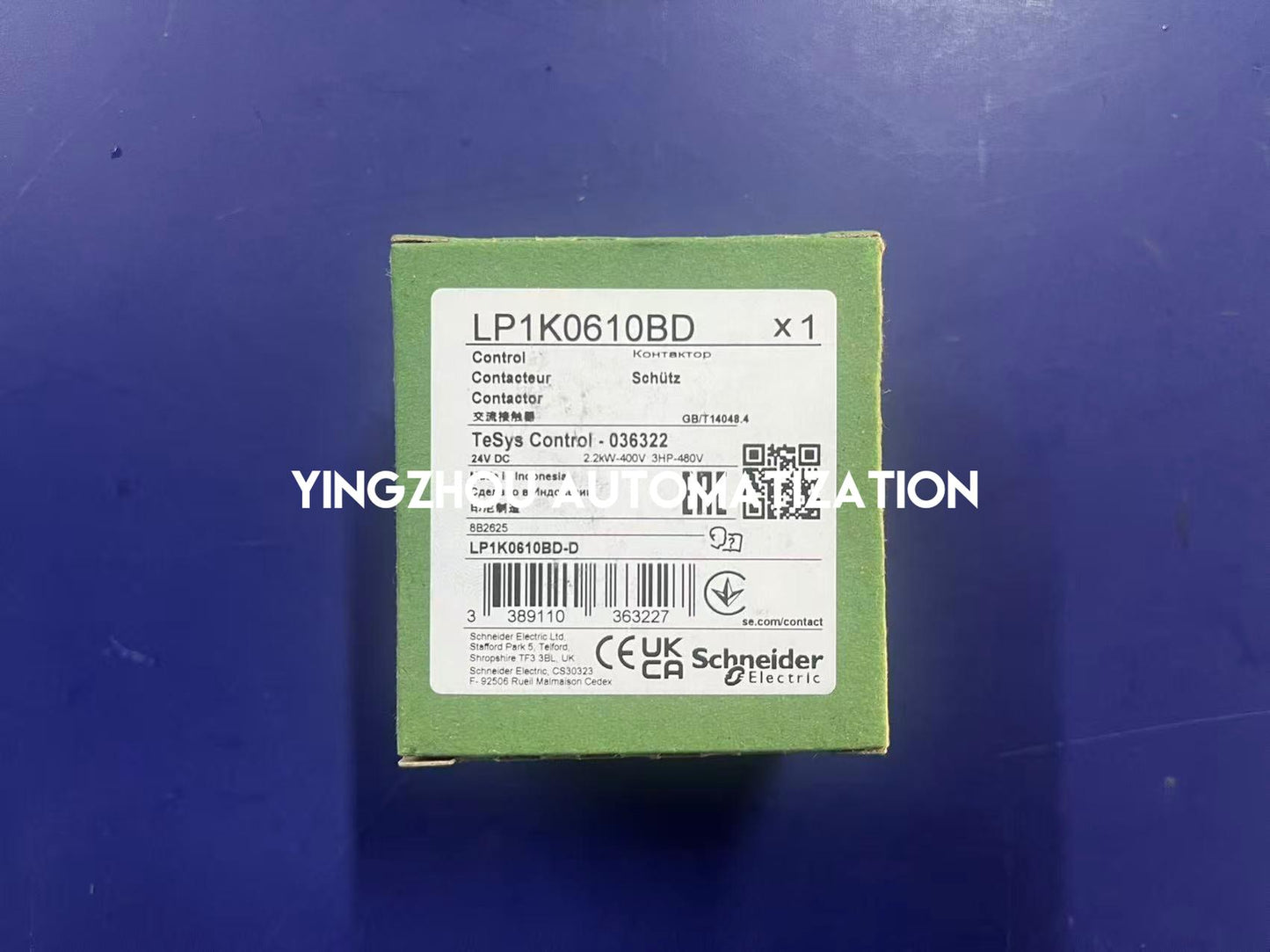 Schneider LP1K0610BD Contactor | TeSys K DC Control Contactor 6A 24V DC Coil 3-Pole | Brand New Original-YingZhou Automatization