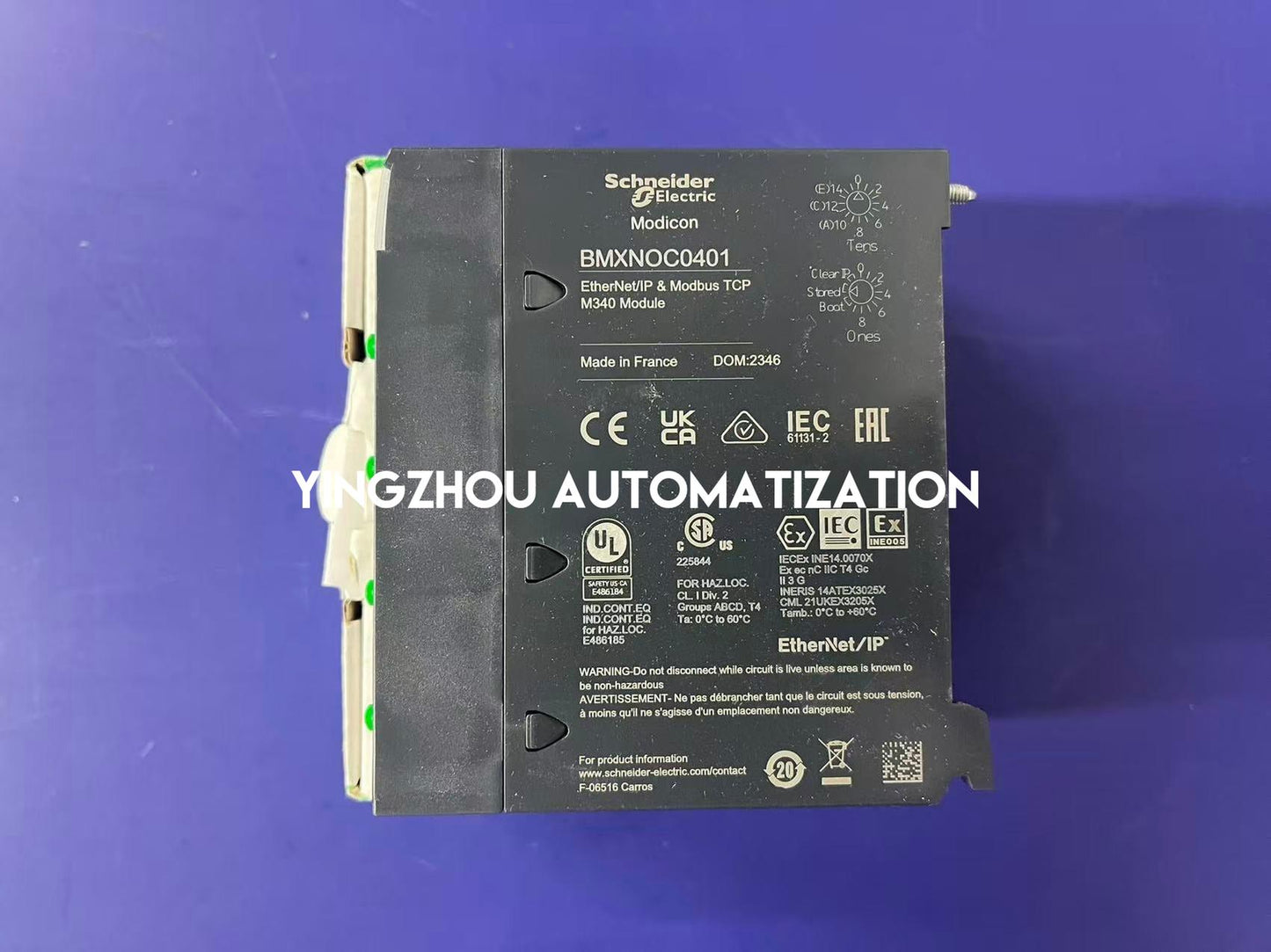 Schneider Modicon M340 Series BMXNOC0401 PLC Network Module EtherNet/IP and Modbus/TCP 4 x RJ45-YingZhou Automatization