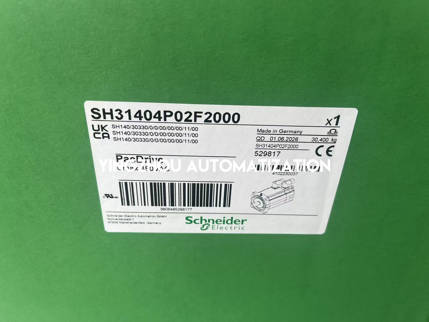 Schneider PacDrive SH31404P02F2000 Servo Motor | SH3 Series, High Dynamic Performance, 140mm Flange, Integrated Encoder | Brand New Original-YingZhou Automatization