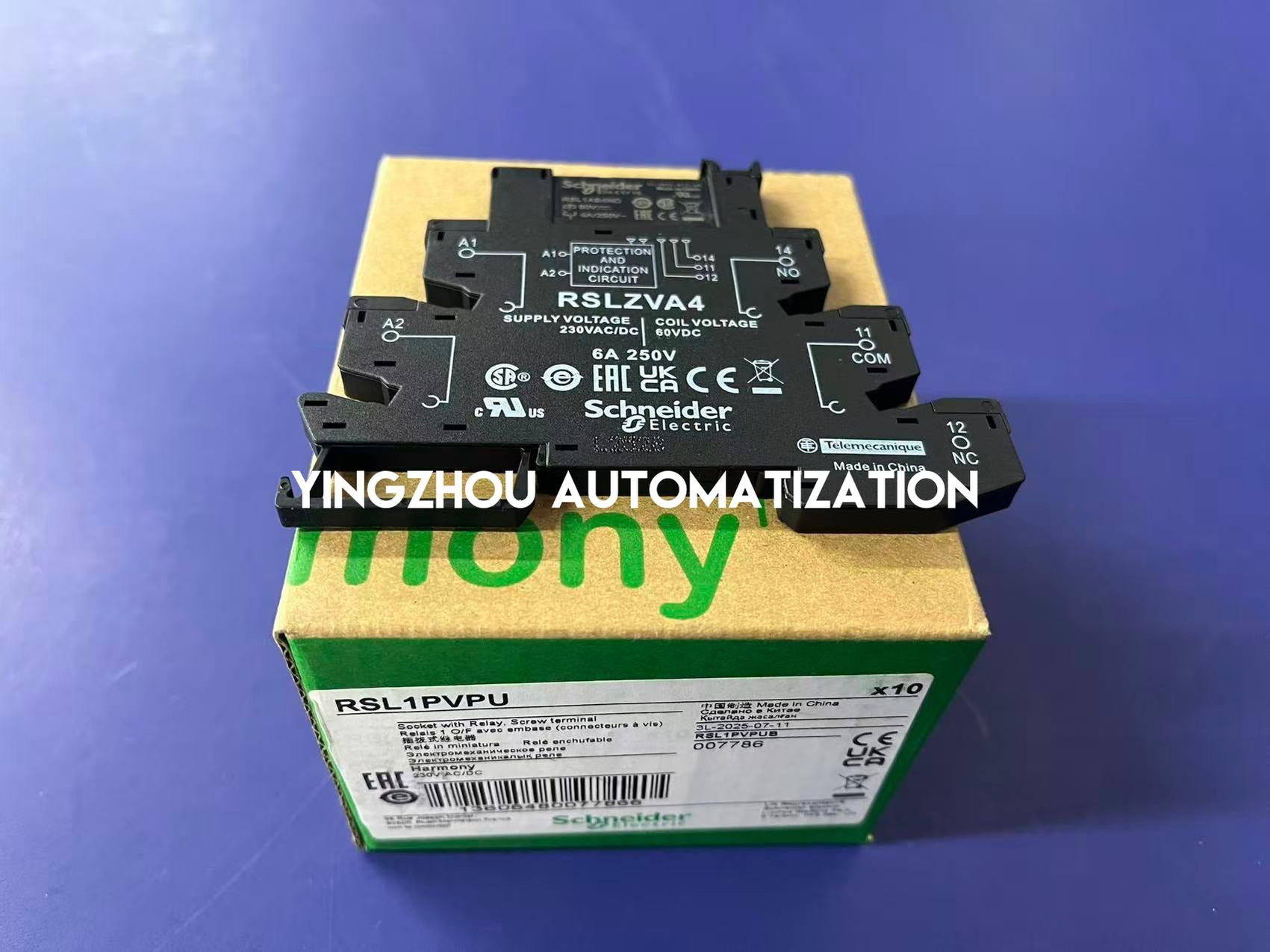 Schneider RSL Series Slim Interface Relay Harmony Electromechanical Relays RSL1PVPU 6A 1CO Screw Connect to rs 230VAC/DC-YingZhou Automatization