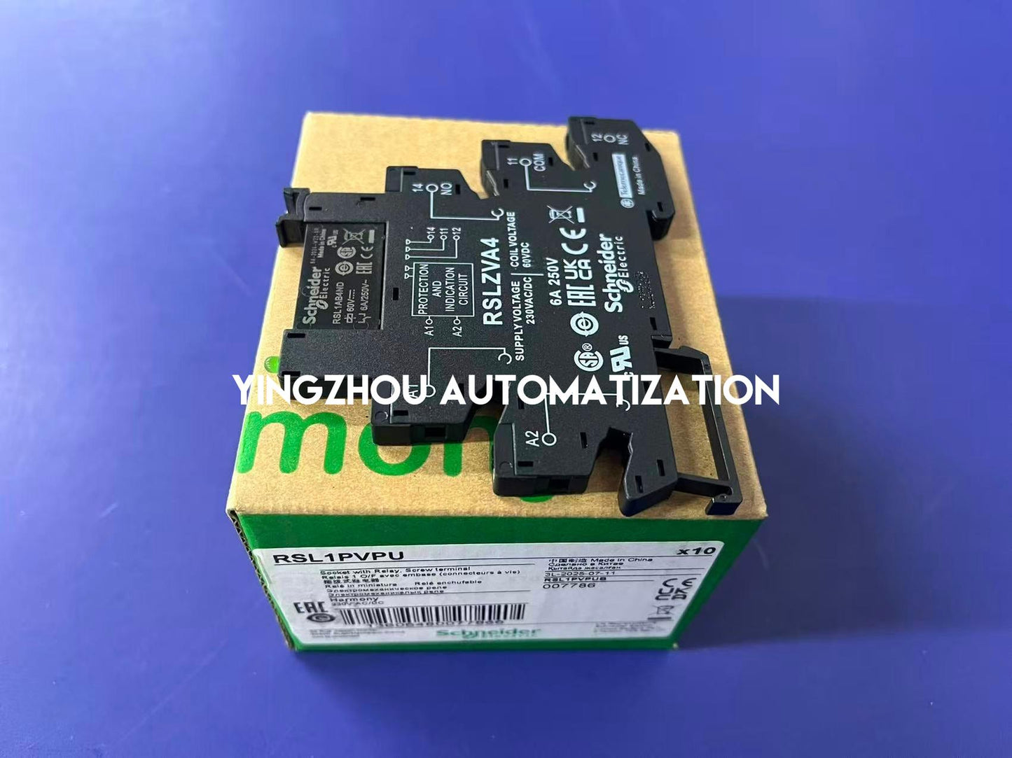 Schneider RSL Series Slim Interface Relay Harmony Electromechanical Relays RSL1PVPU 6A 1CO Screw Connect to rs 230VAC/DC-YingZhou Automatization
