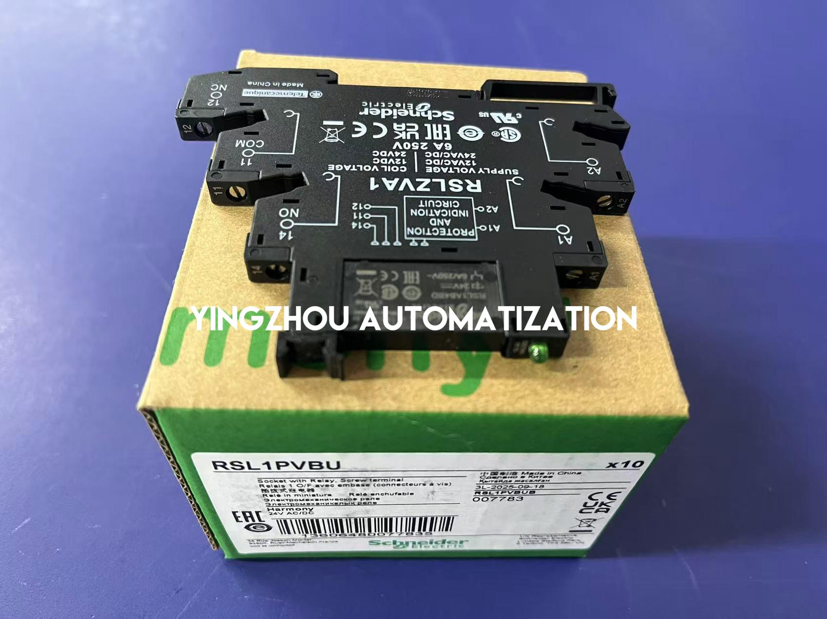 Schneider RSL Series Slim interface relay Harmony Electromechanical Relays RSL1PVBU pre assembled, 6A, 1CO, with LED, screw connec to rs, 24V AC/DC-YingZhou Automatization