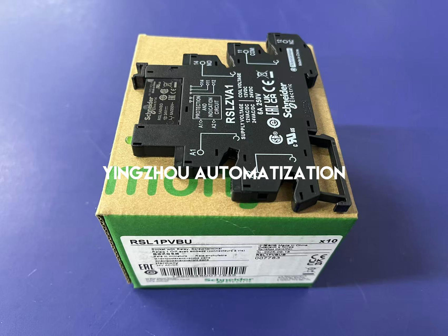 Schneider RSL Series Slim interface relay Harmony Electromechanical Relays RSL1PVBU pre assembled, 6A, 1CO, with LED, screw connec to rs, 24V AC/DC-YingZhou Automatization