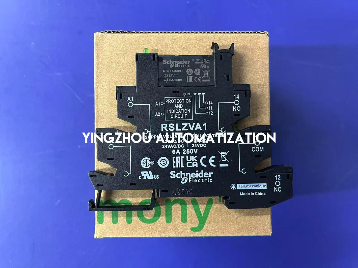 Schneider RSL Series Slim interface relay Harmony Electromechanical Relays RSL1PVBU pre assembled, 6A, 1CO, with LED, screw connec to rs, 24V AC/DC-YingZhou Automatization