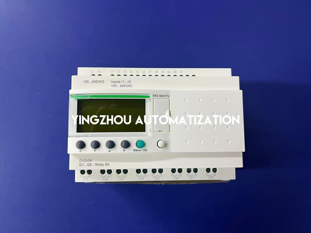 Schneider SR2B201FU Zelio Logic 20 I/O 12DI 8 Relay Outputs 100-240VAC Clock LCD Smart Relay-YingZhou Automatization