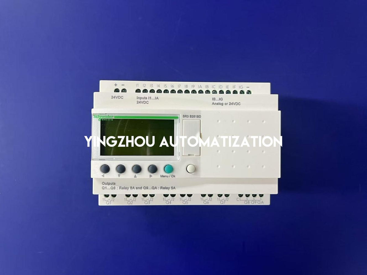 Schneider SR3B261BD Zelio Logic 26 I/O Modular Smart Relay 24V DC with Clock & Display-YingZhou Automatization