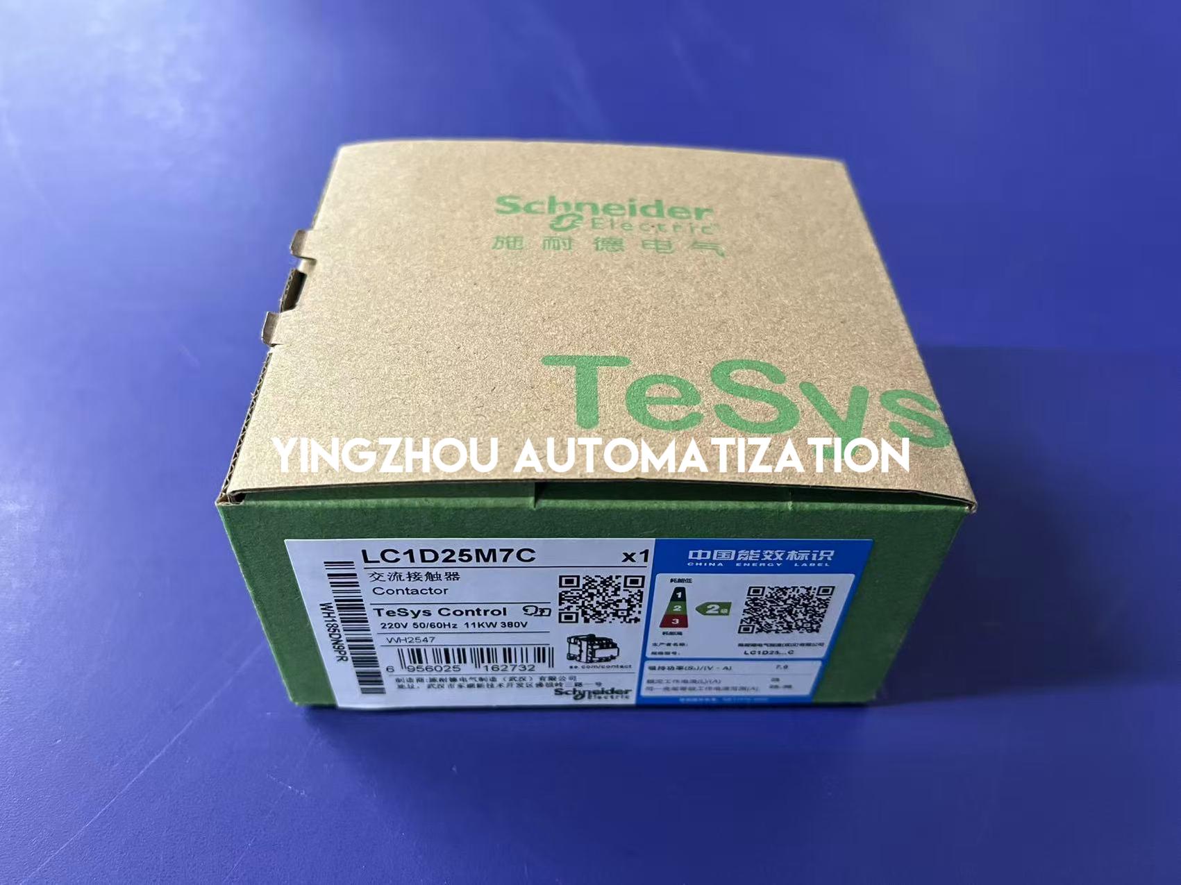 Schneider TeSys Deca Series Contactor LC1D25M7C 3P(3 NO), AC-3, <= 440V, 25A, 220 V AC coil-YingZhou Automatization