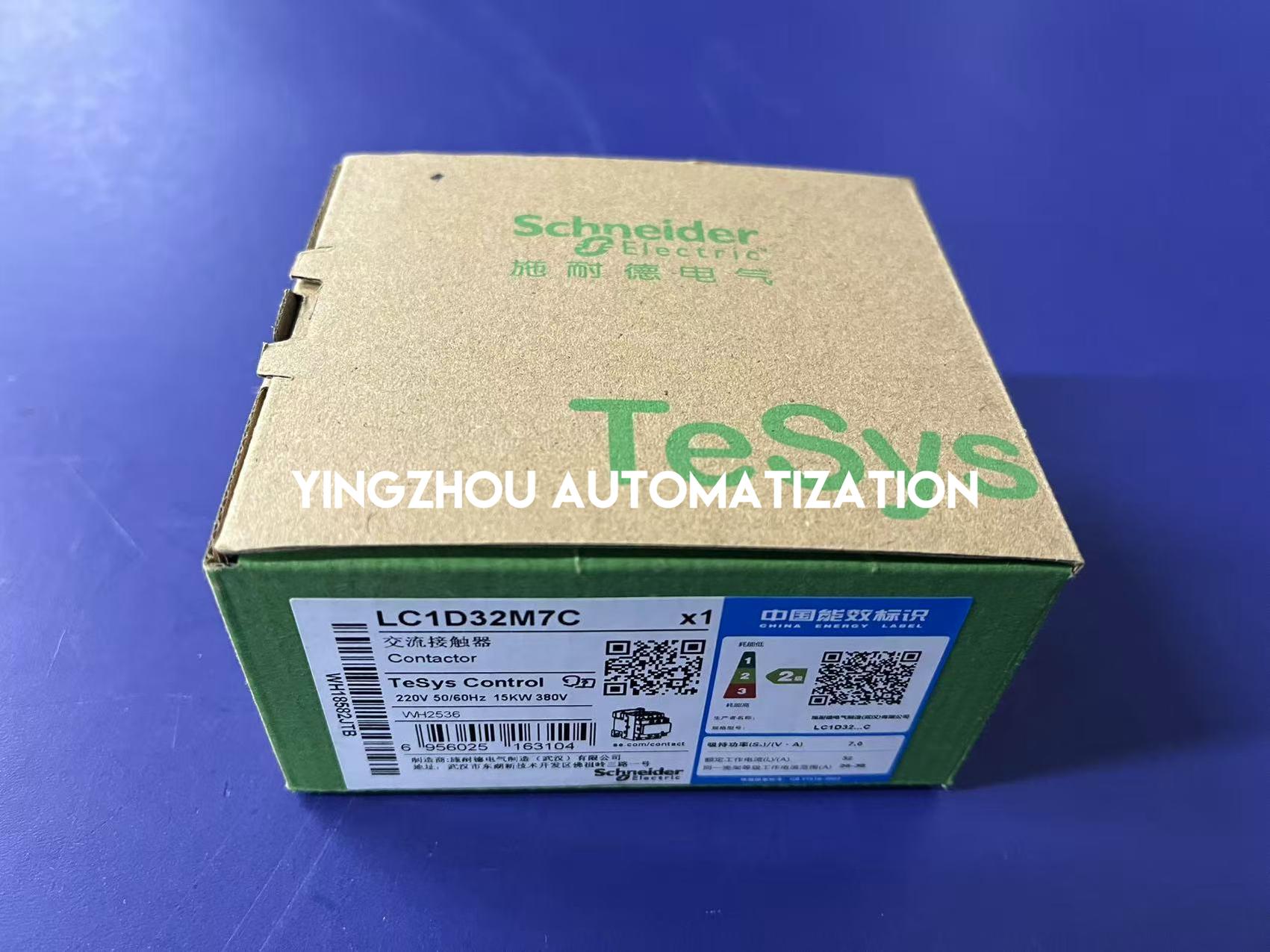 Schneider TeSys Deca Series Contactor LC1D32M7C 3P(3 NO), AC-3, <= 440V, 32A, 220 V AC Coil-YingZhou Automatization