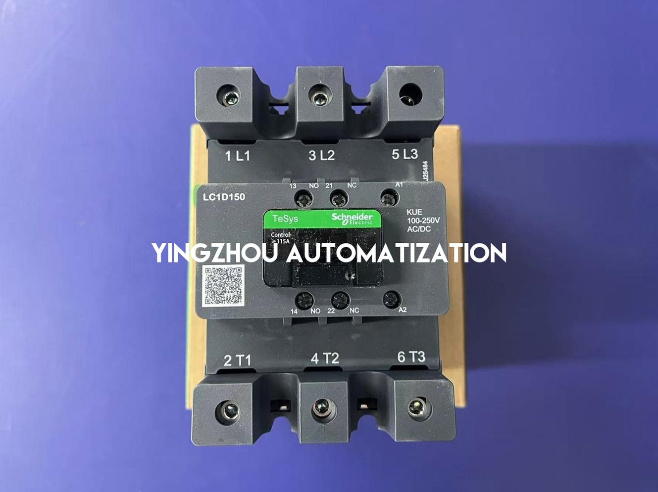 Schneider TeSys Deca Series IEC Contactor LC1D150KUEC Nonreversing 150A 100HP at 480VAC up to 100kA SCCR 3 Phase 3 NO 220VAC 50/60Hz coil-YingZhou Automatization