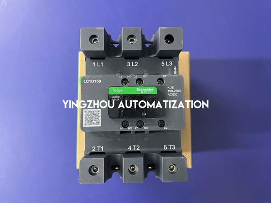 Schneider TeSys Deca Series IEC Contactor LC1D150KUEC Nonreversing 150A 100HP at 480VAC up to 100kA SCCR 3 Phase 3 NO 220VAC 50/60Hz coil-YingZhou Automatization