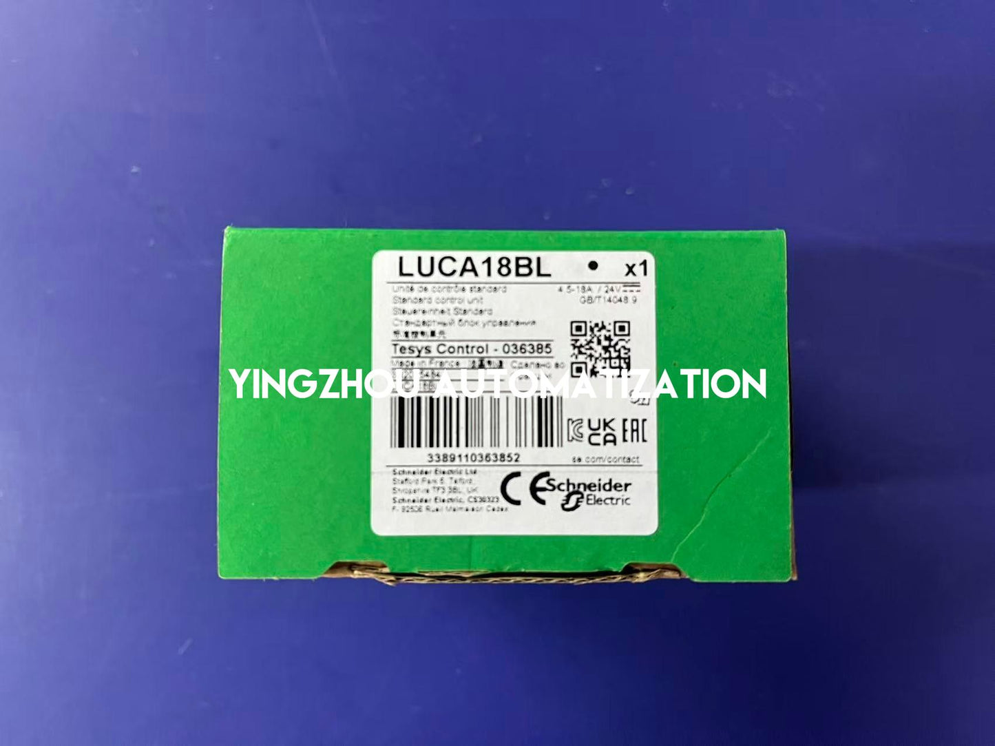 Schneider TeSys Ultra Standard Control Unit LUCA18BL 4.5A to 18A 3P motors thermal magnetic protection class 10 coil 24VDC-YingZhou Automatization